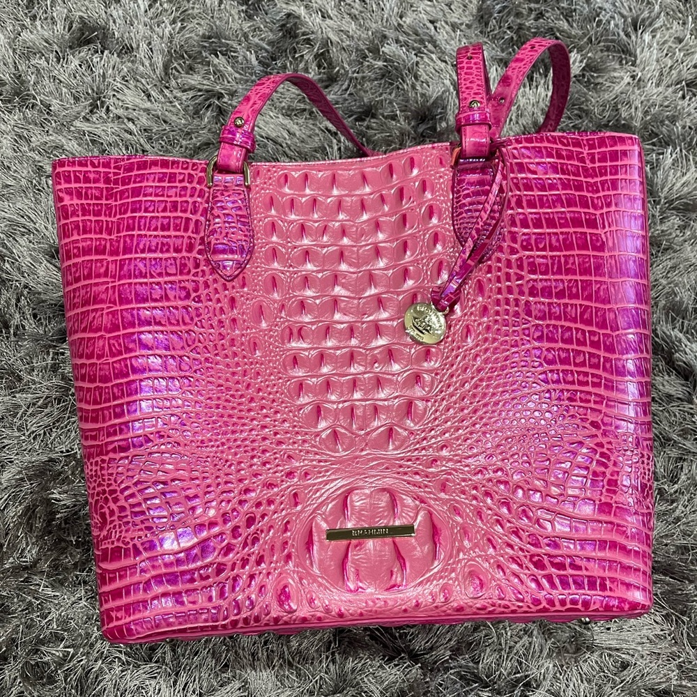 Hibiscus Brahmin Ellen Tote - Barbie pink